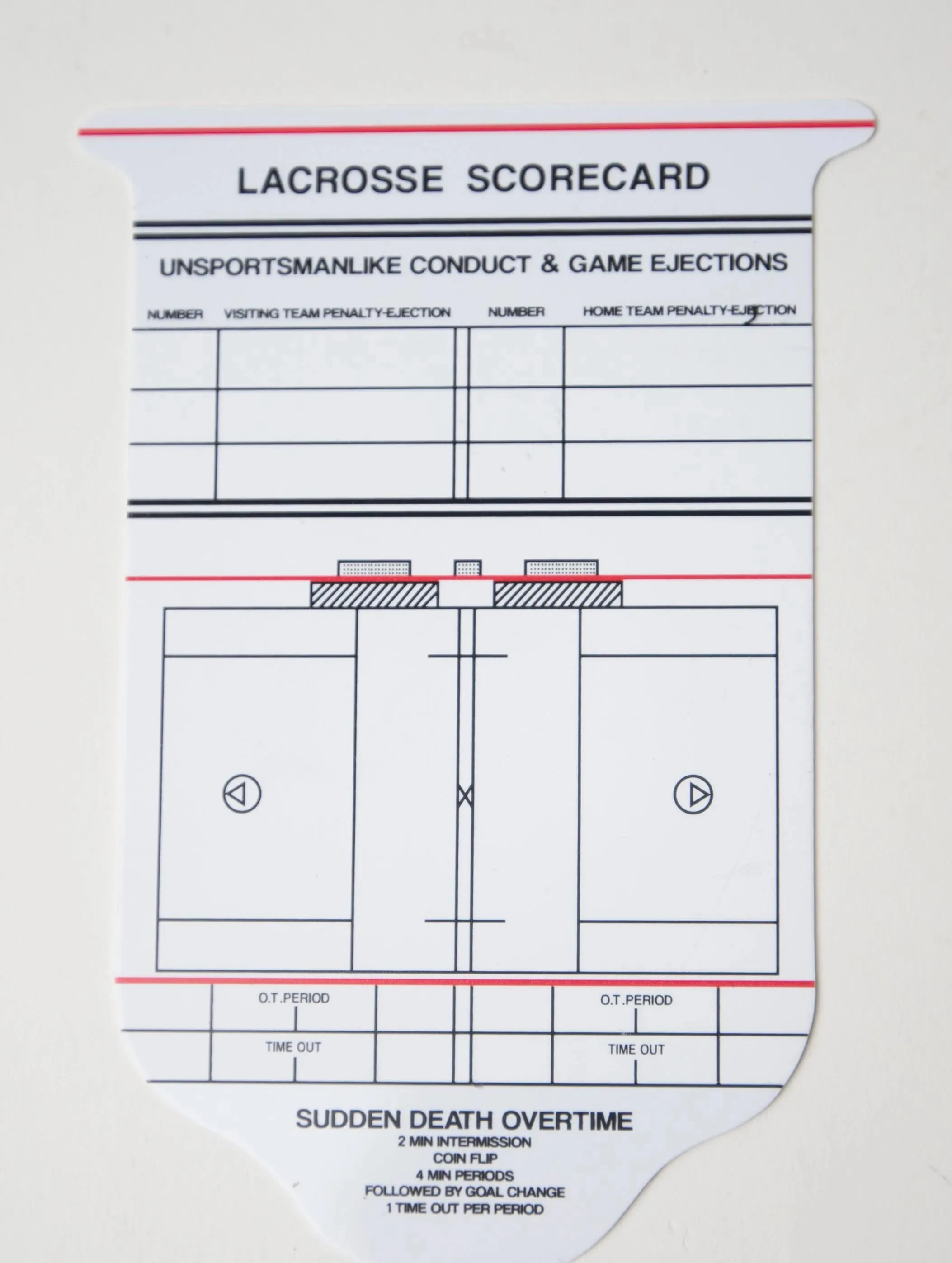 Lacrosse Reusable Game Card