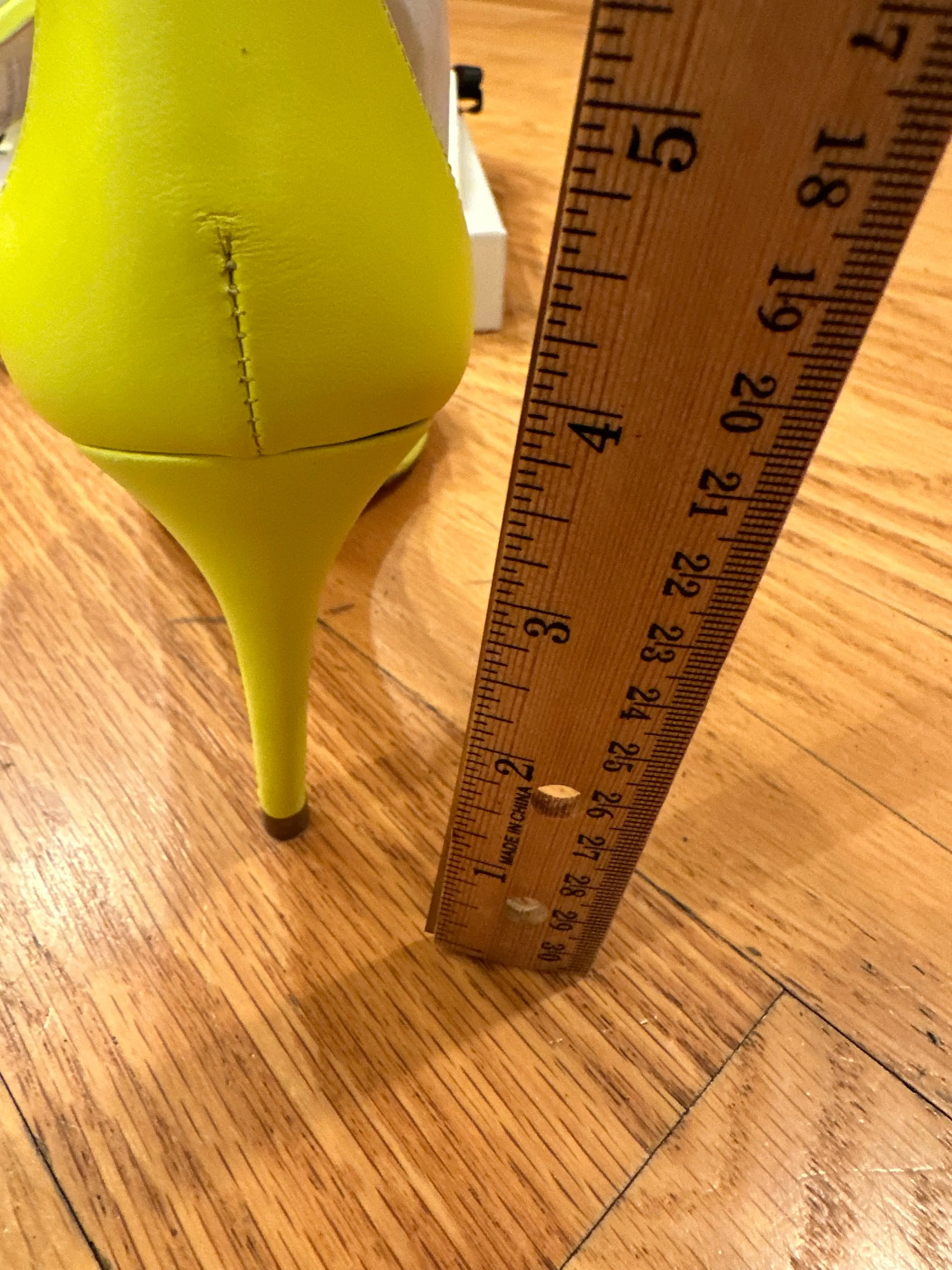L'Agence Gisele High Heel Sandal in Neon Chartreuse Leather
