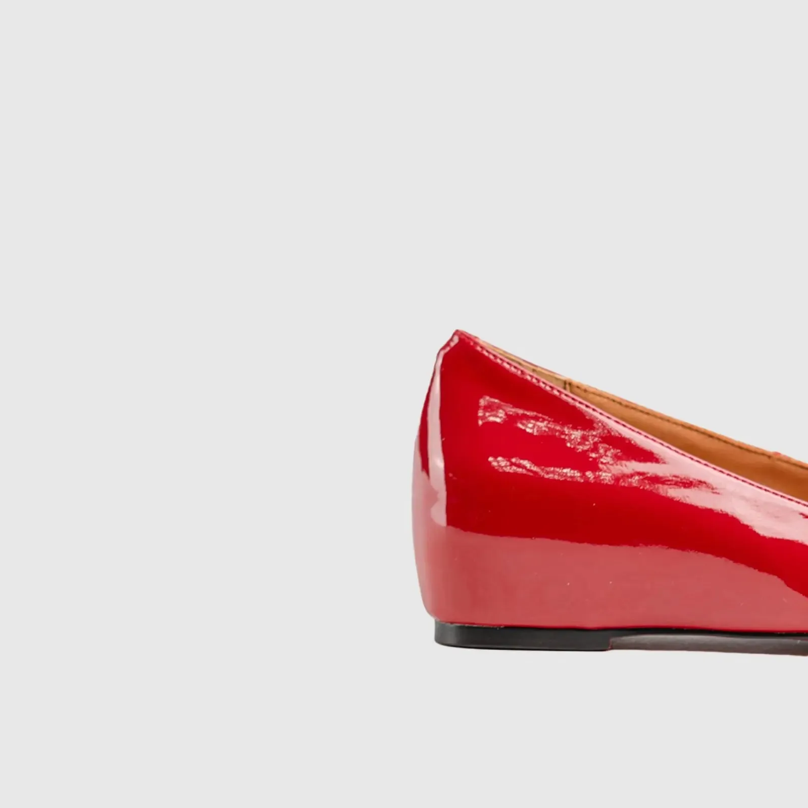 Leather Dress Wedge Red Lar013