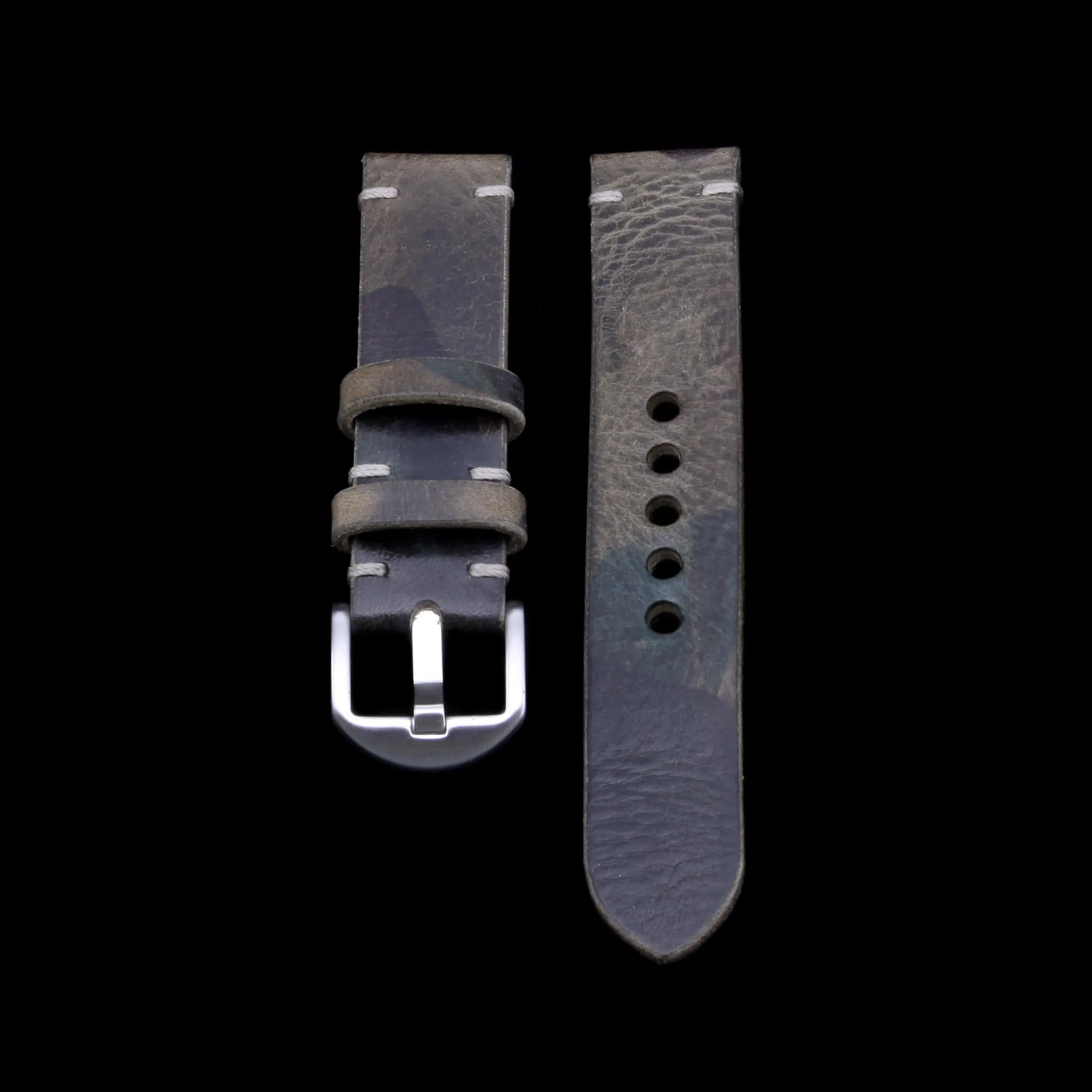 Leather Watch Strap, Military 107 | For Apple Watch