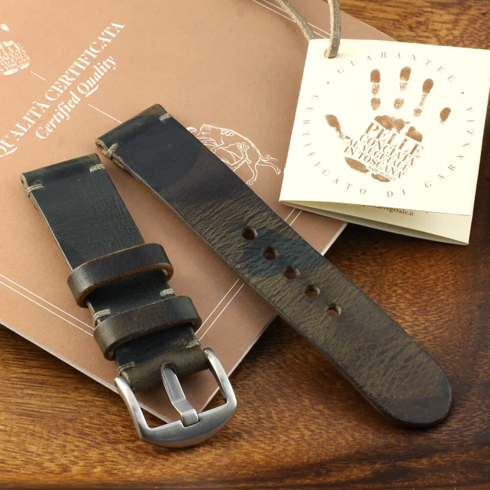 Leather Watch Strap, Military 107 | For Apple Watch