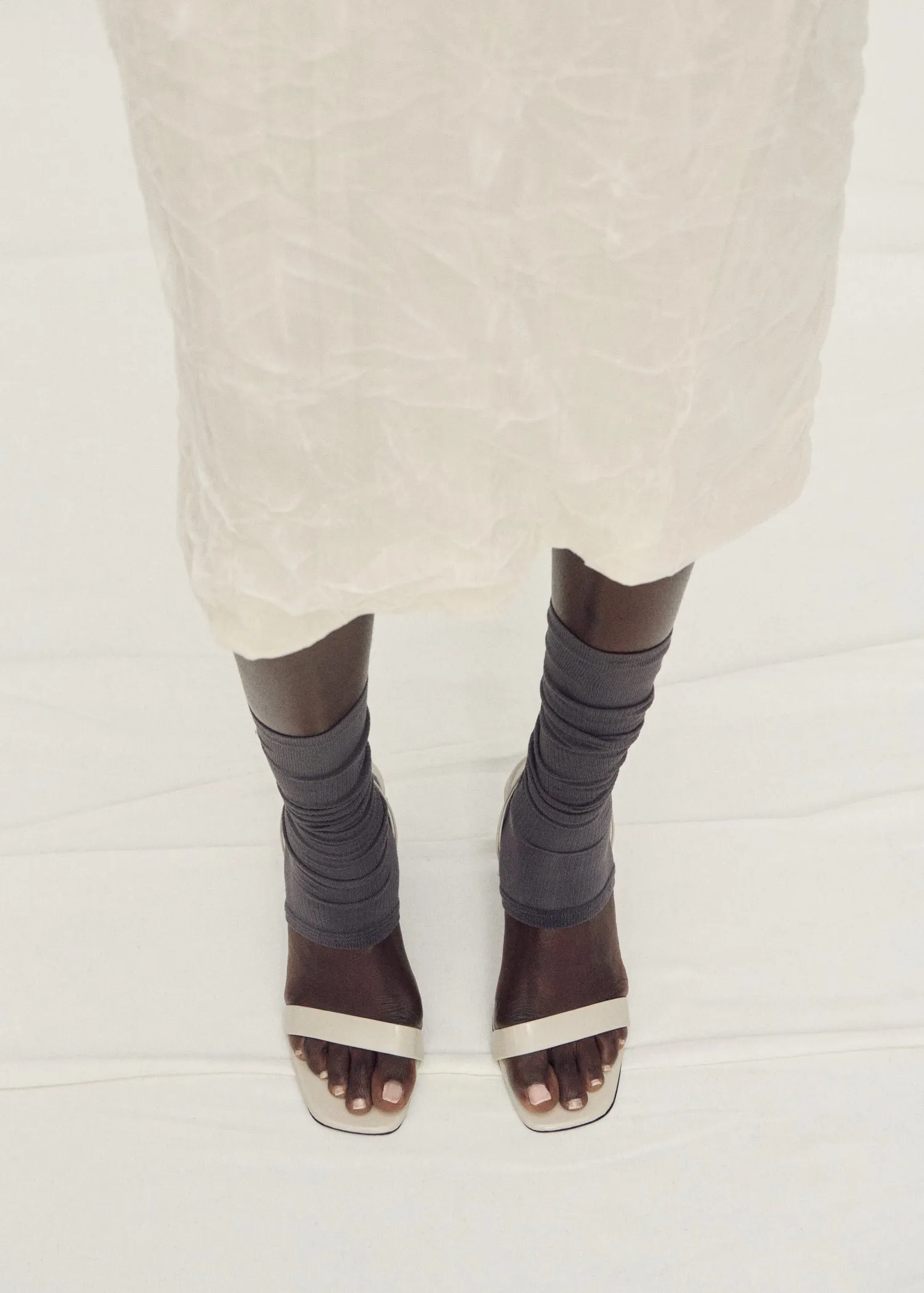 Leather wedge-heel sandals