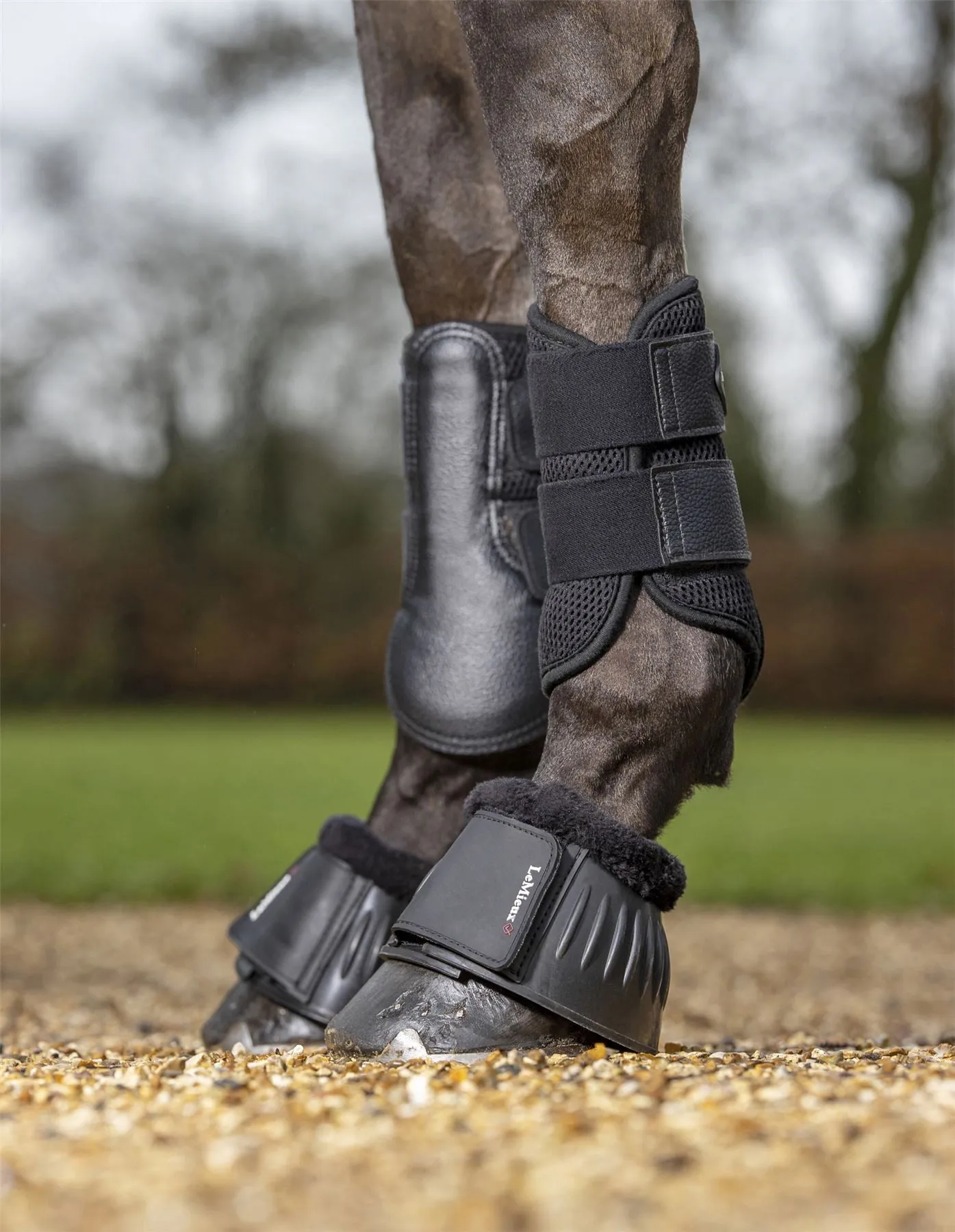 LeMieux Rubber Bell Boots with Fleece