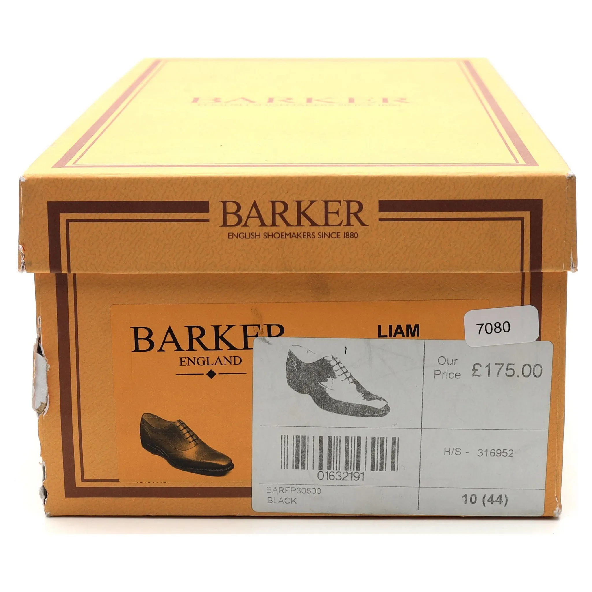 'Liam' Black Leather Oxford UK 10.5 G