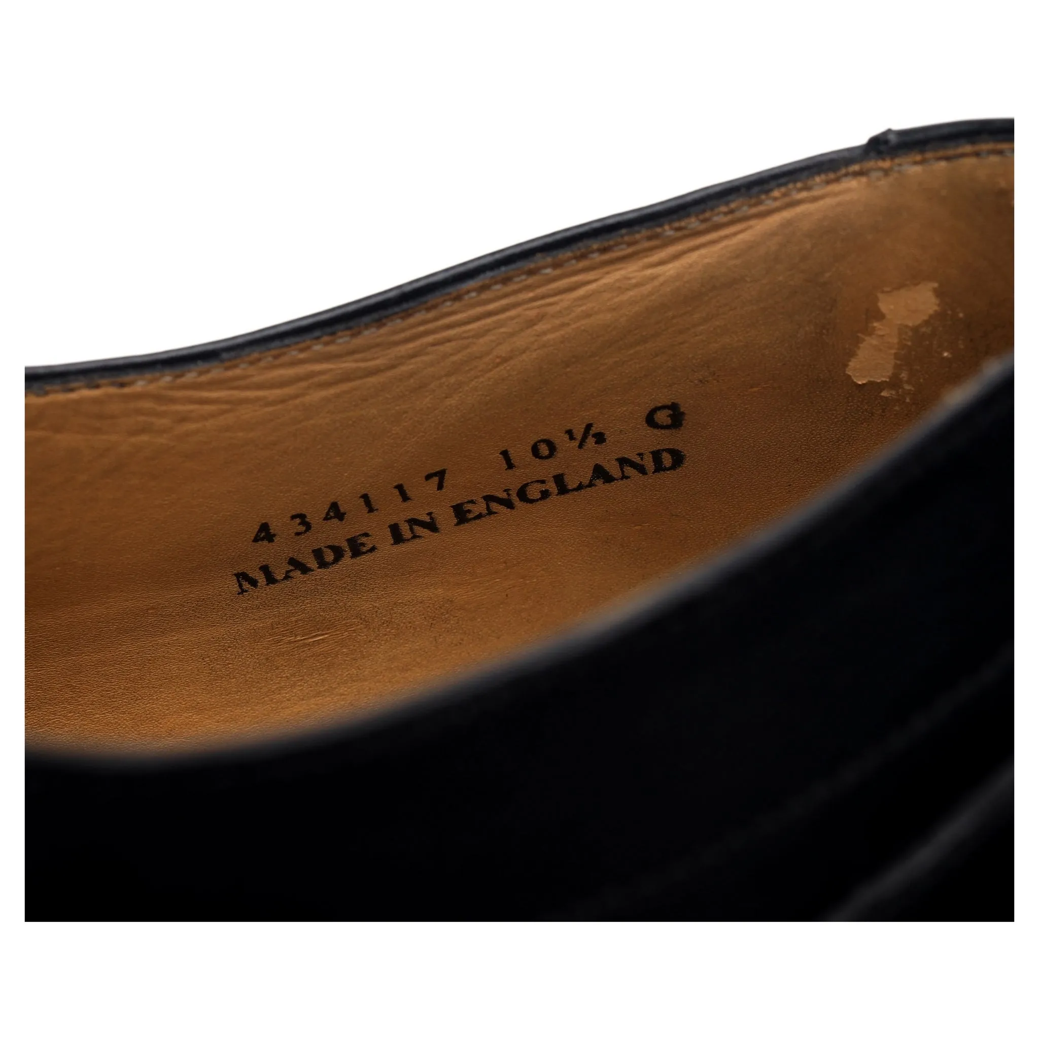 'Liam' Black Leather Oxford UK 10.5 G