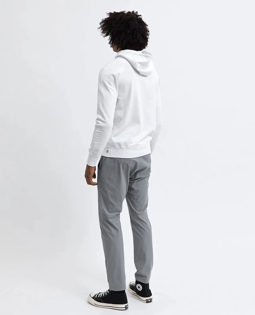 Lightweight Terry Pullover Hoodie White