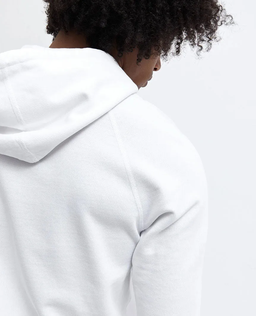 Lightweight Terry Pullover Hoodie White