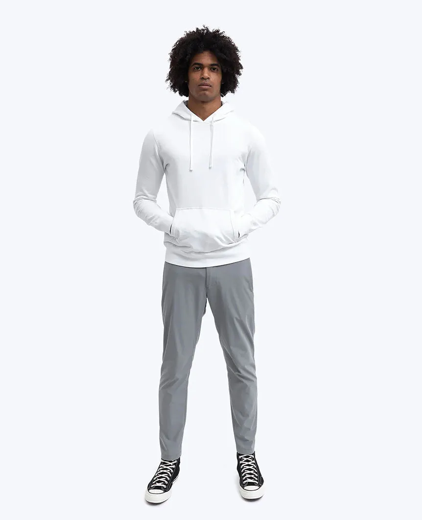 Lightweight Terry Pullover Hoodie White