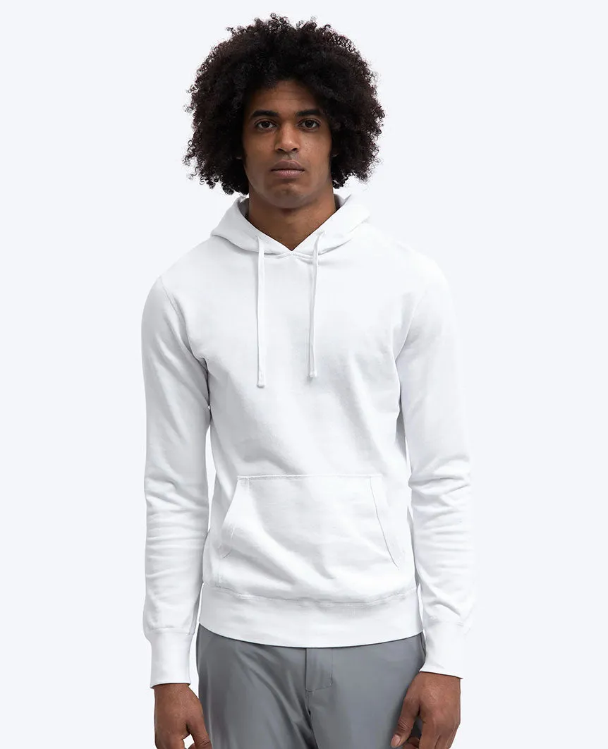 Lightweight Terry Pullover Hoodie White