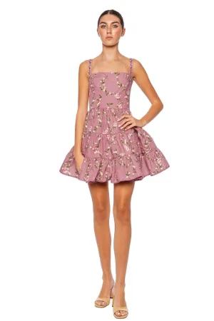 Lima Wisteria Embellished Mini Dress