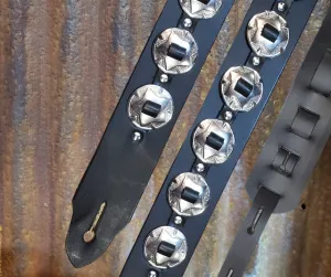 Livin after Midnight Leather Guitar Strap