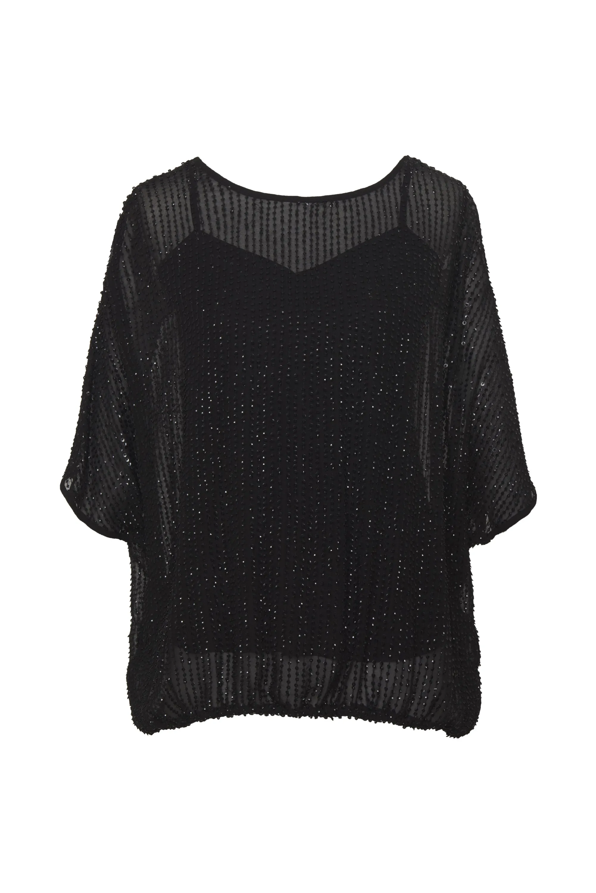 Liza Sequin Wedge Top