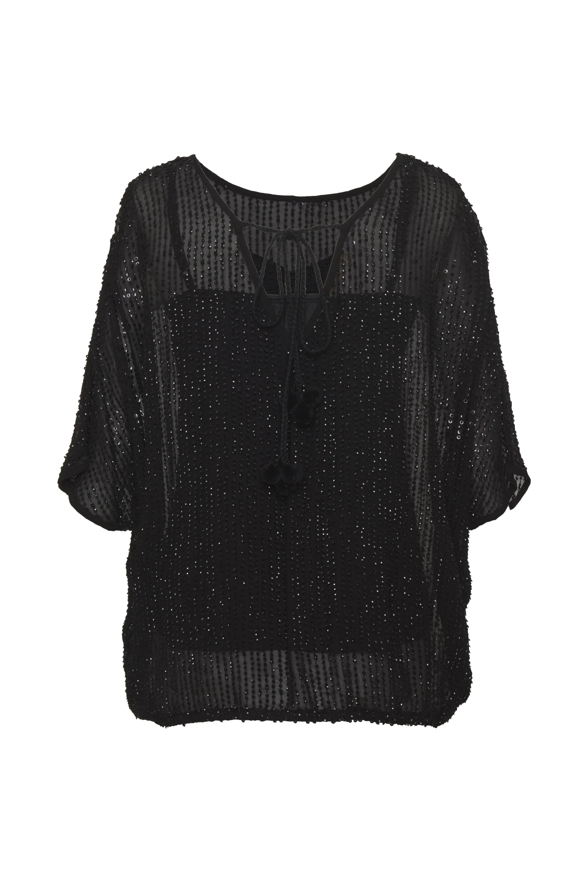 Liza Sequin Wedge Top