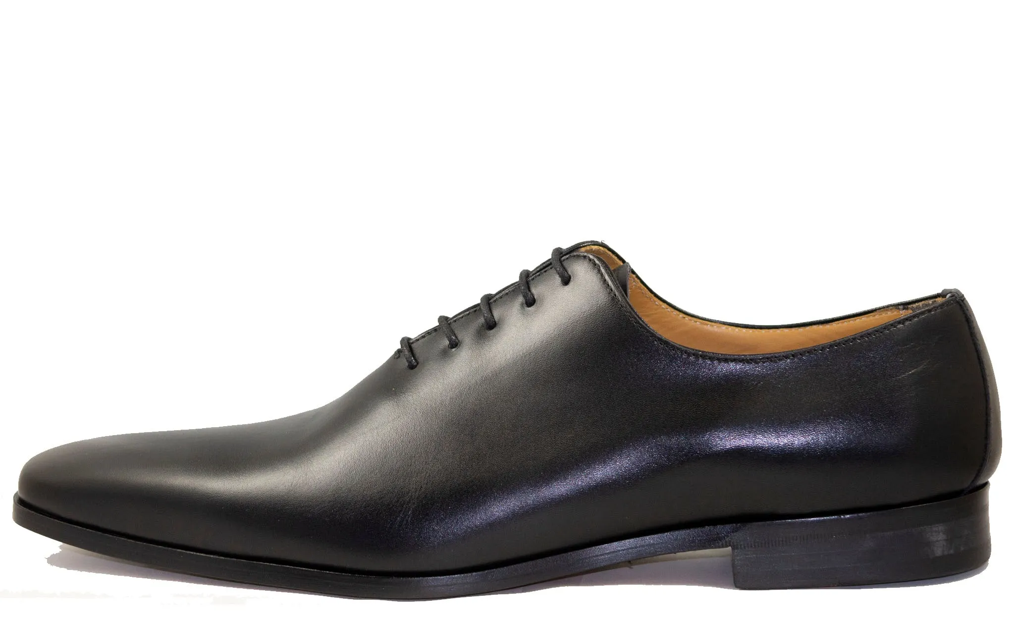 Luciana Men's Black Leather Whole Cut Oxford 85147