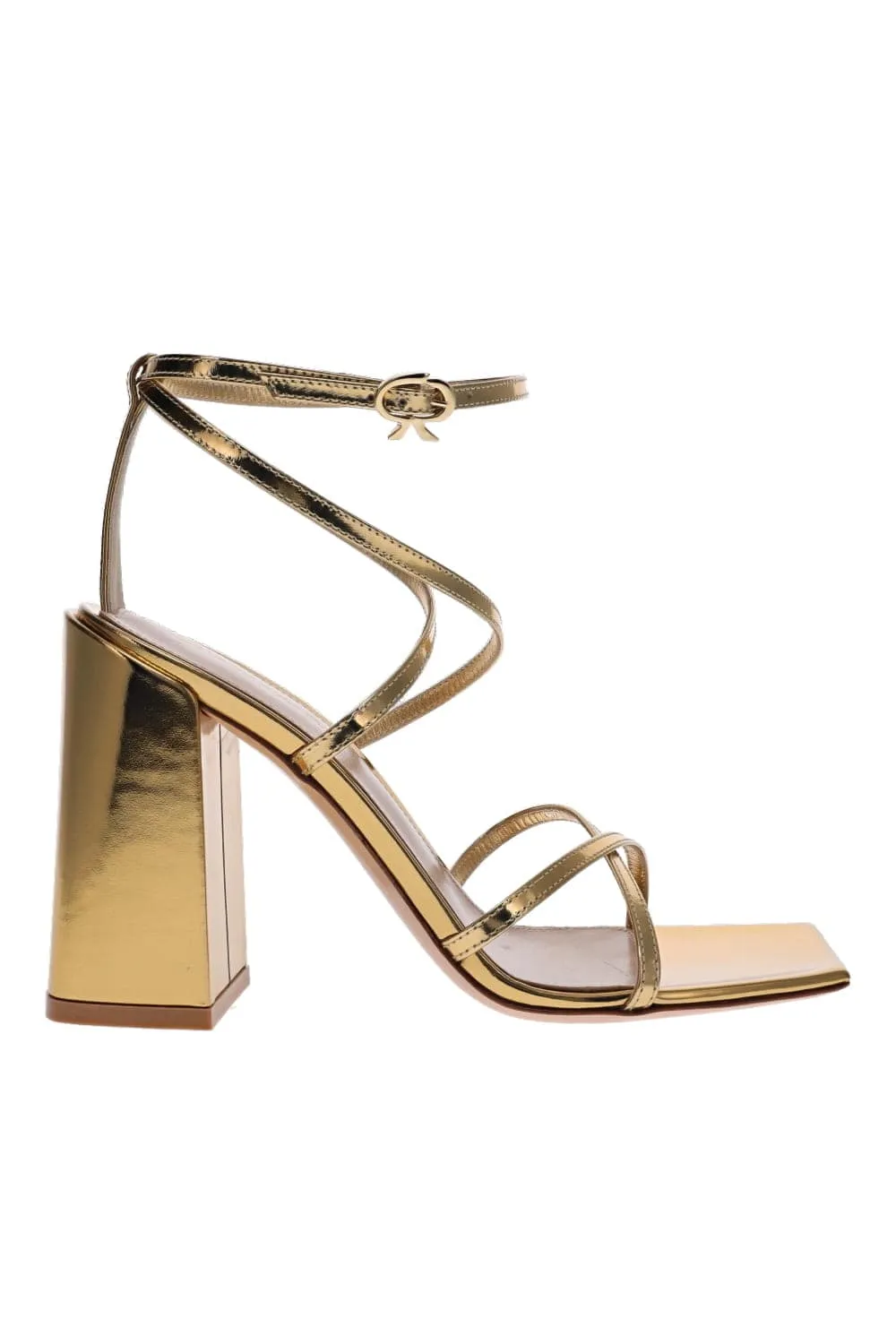 Ludovica Metal Patent Leather Sandals