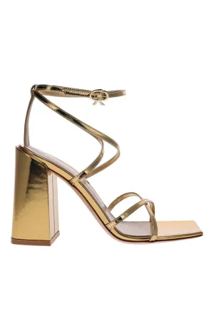 Ludovica Metal Patent Leather Sandals
