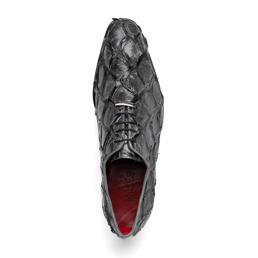 Marco Di Milano Olivieri Gray Pirarucu Dress Shoe Oxfords