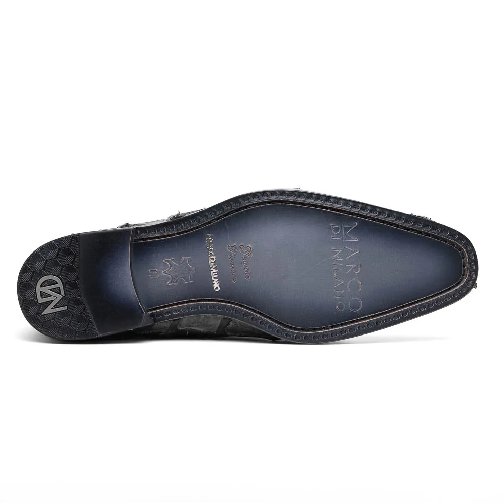 Marco Di Milano Olivieri Gray Pirarucu Dress Shoe Oxfords