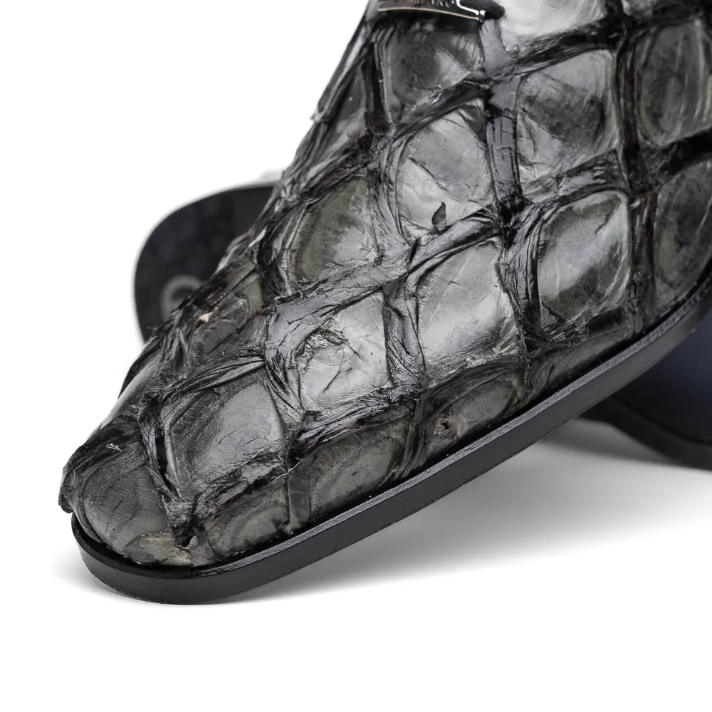Marco Di Milano Olivieri Gray Pirarucu Dress Shoe Oxfords
