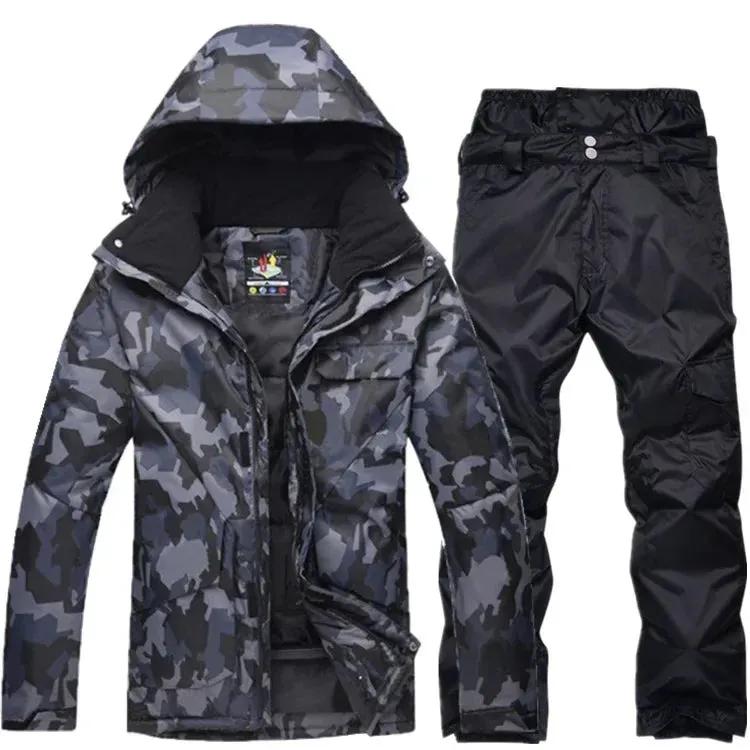 Men’s Camouflage Ski Suit – Waterproof & Insulated
