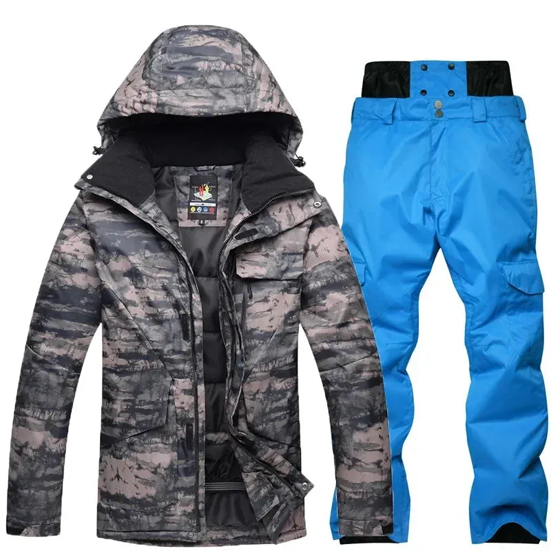 Men’s Camouflage Ski Suit – Waterproof & Insulated