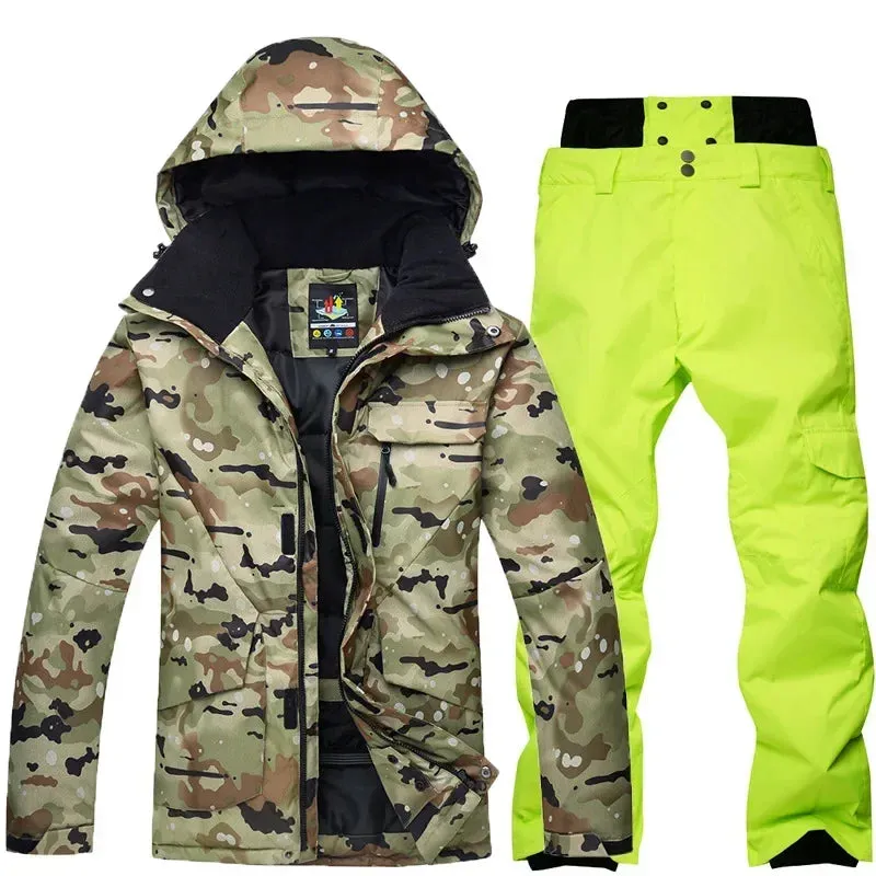Men’s Camouflage Ski Suit – Waterproof & Insulated