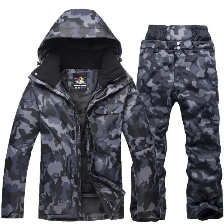 Men’s Camouflage Ski Suit – Waterproof & Insulated