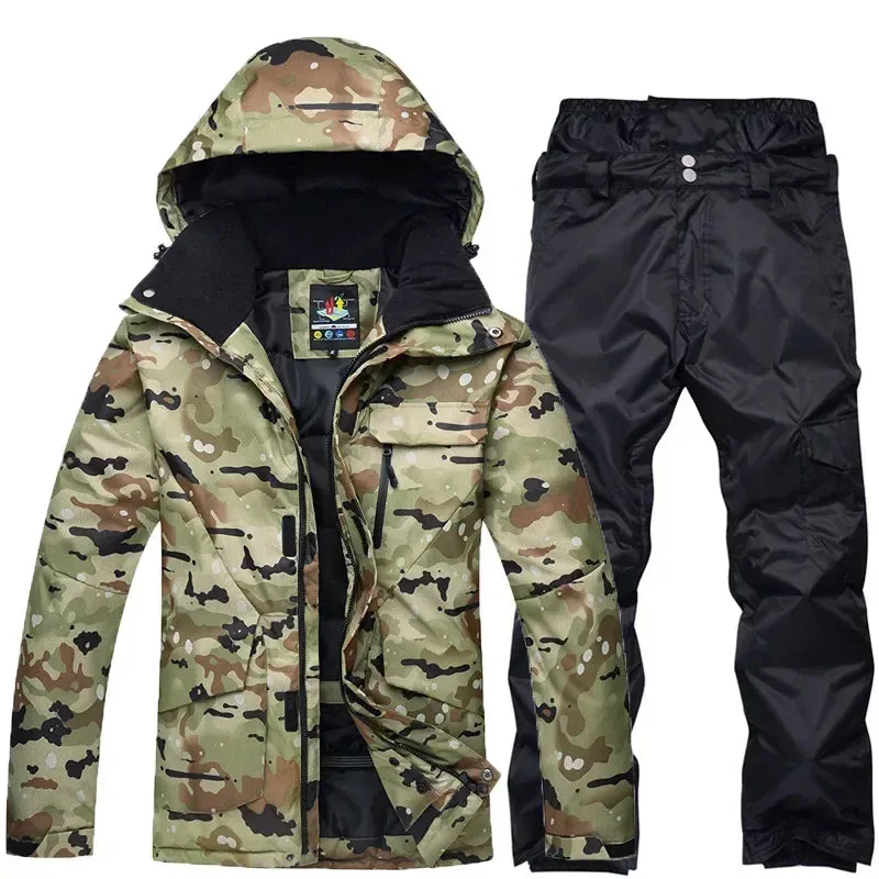 Men’s Camouflage Ski Suit – Waterproof & Insulated