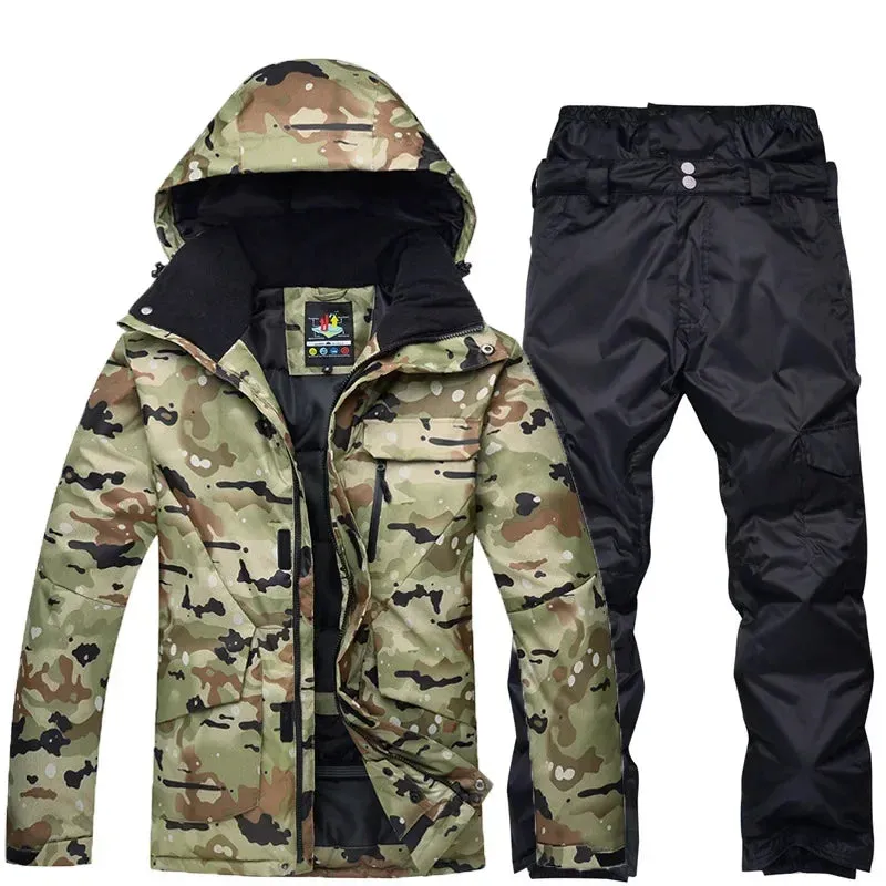 Men’s Camouflage Ski Suit – Waterproof & Insulated