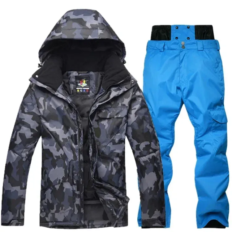 Men’s Camouflage Ski Suit – Waterproof & Insulated