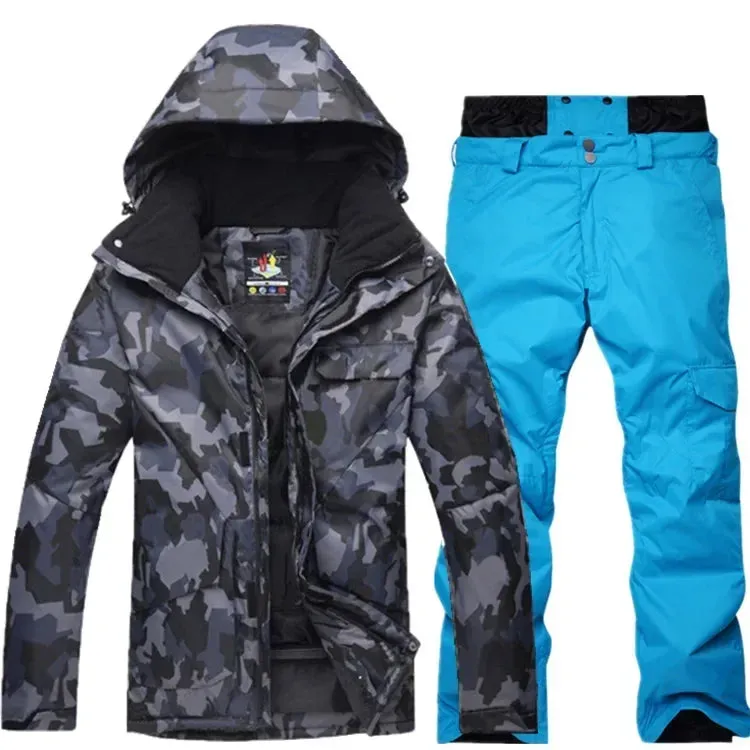 Men’s Camouflage Ski Suit – Waterproof & Insulated