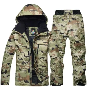 Men’s Camouflage Ski Suit – Waterproof & Insulated