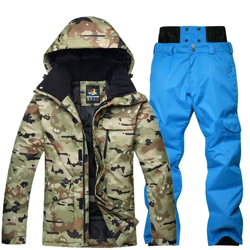 Men’s Camouflage Ski Suit – Waterproof & Insulated