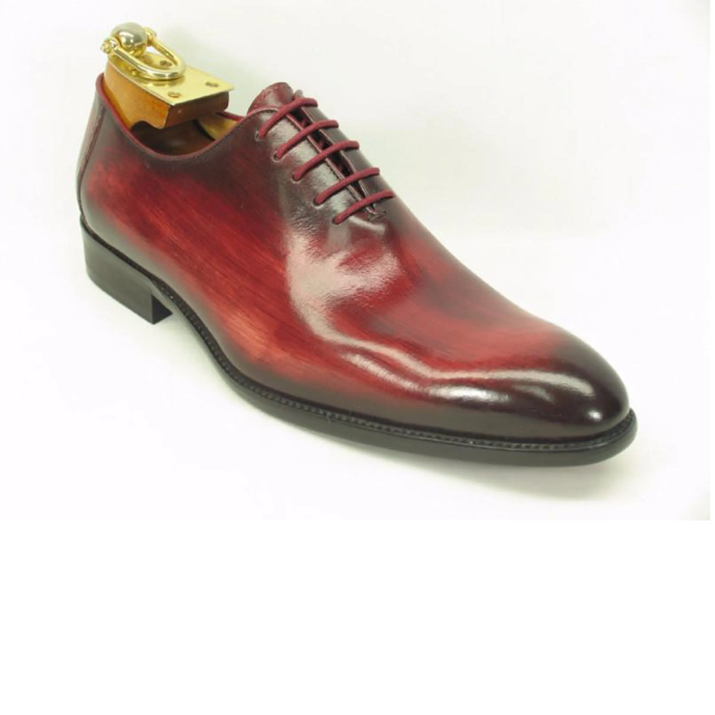 Mens Carrucci Hand Painted Oxford Lace Up Dress Shoe in Purple