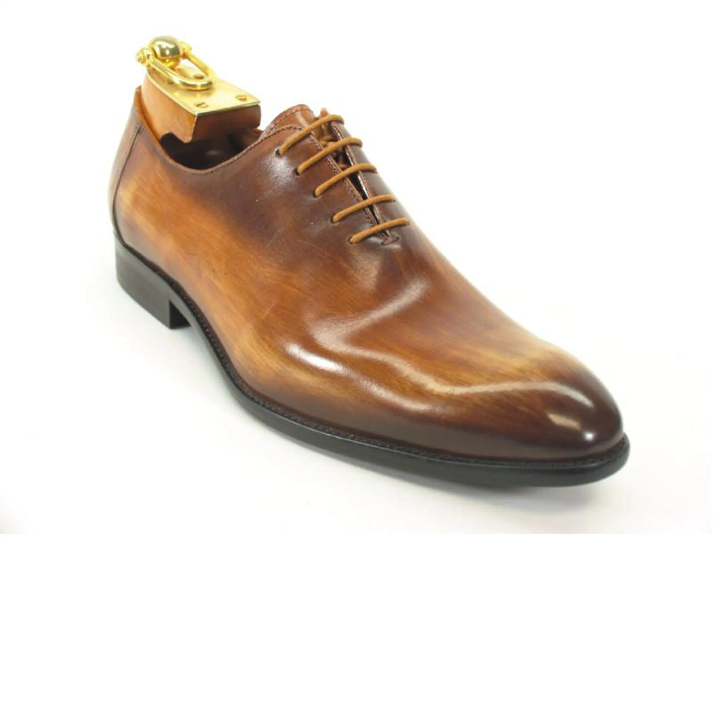 Mens Carrucci Hand Painted Oxford Lace Up Dress Shoe in Purple