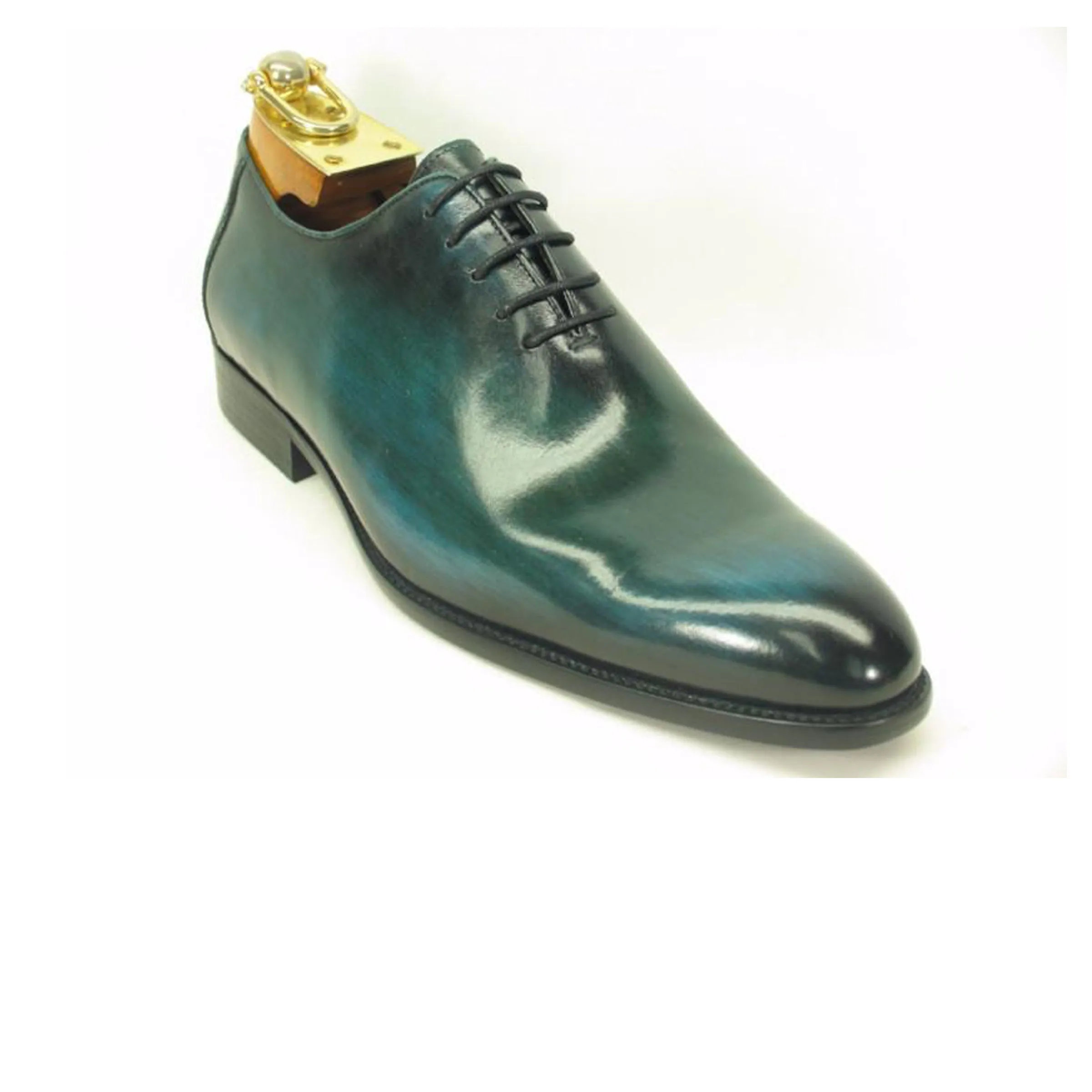 Mens Carrucci Hand Painted Oxford Lace Up Dress Shoe in Purple