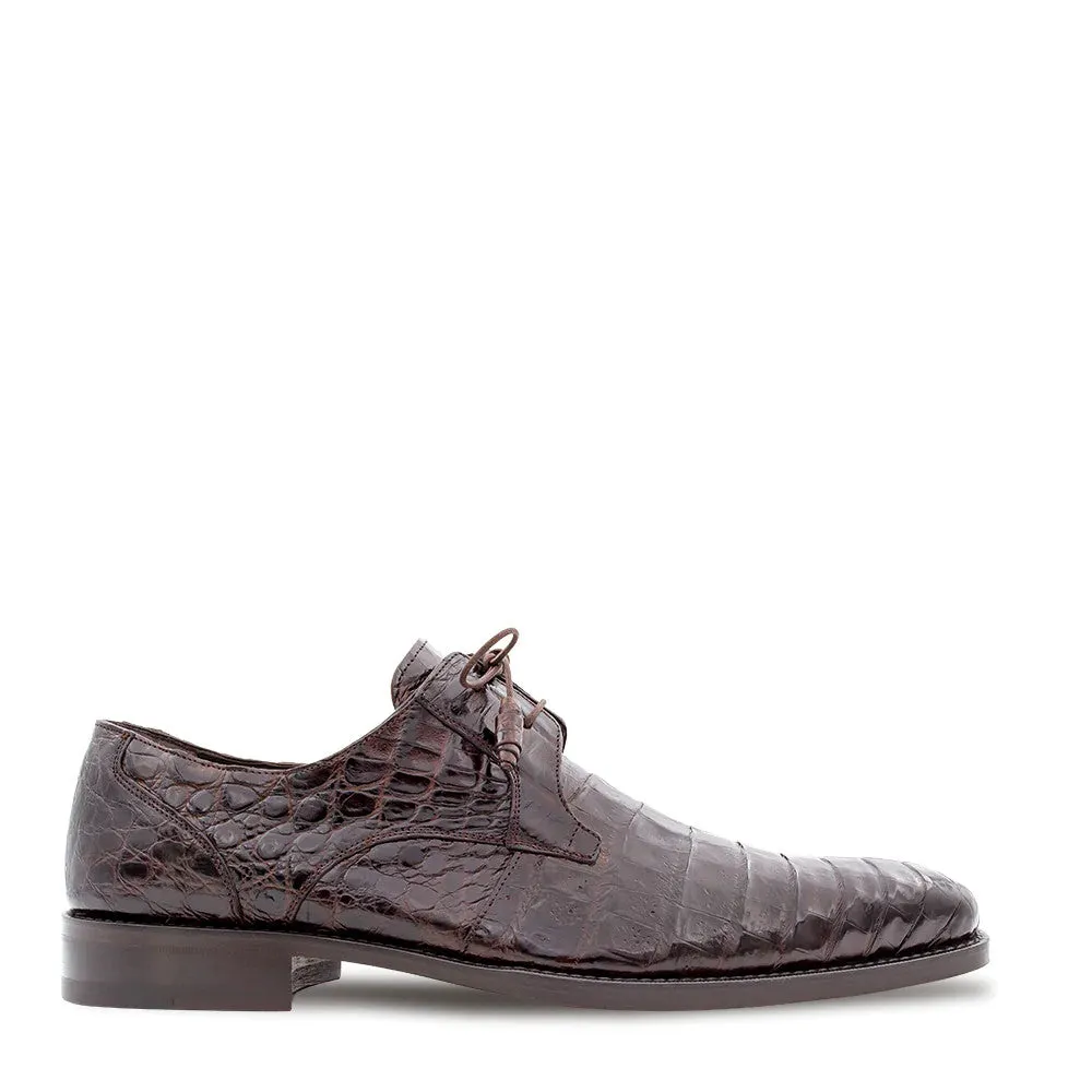 Men's Crocodile Lace Up Anderson Dark Brown By Mezlan Made In Spain Brand