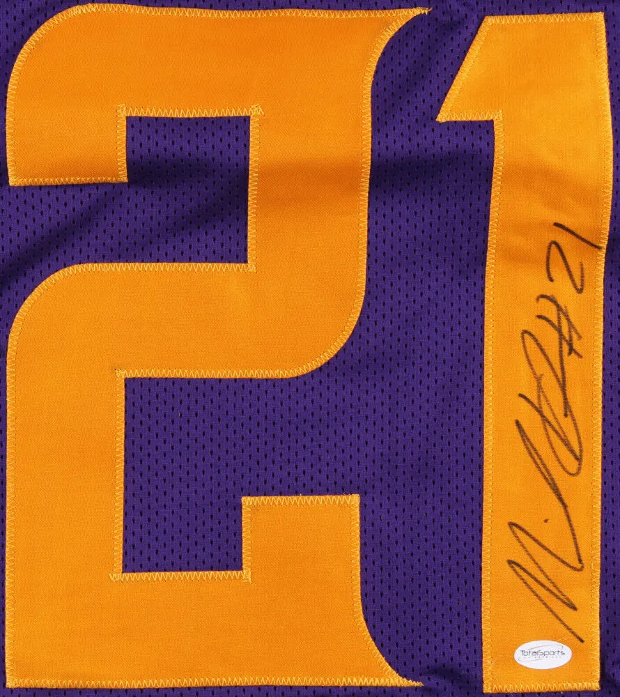 Mike Hughes Signed Vikings Color Rush Jersey (TSE COA) 2018 1st Rd Drft Pk /UCF