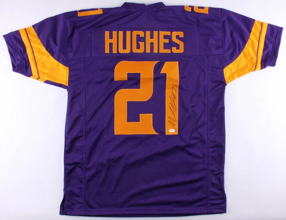 Mike Hughes Signed Vikings Color Rush Jersey (TSE COA) 2018 1st Rd Drft Pk /UCF