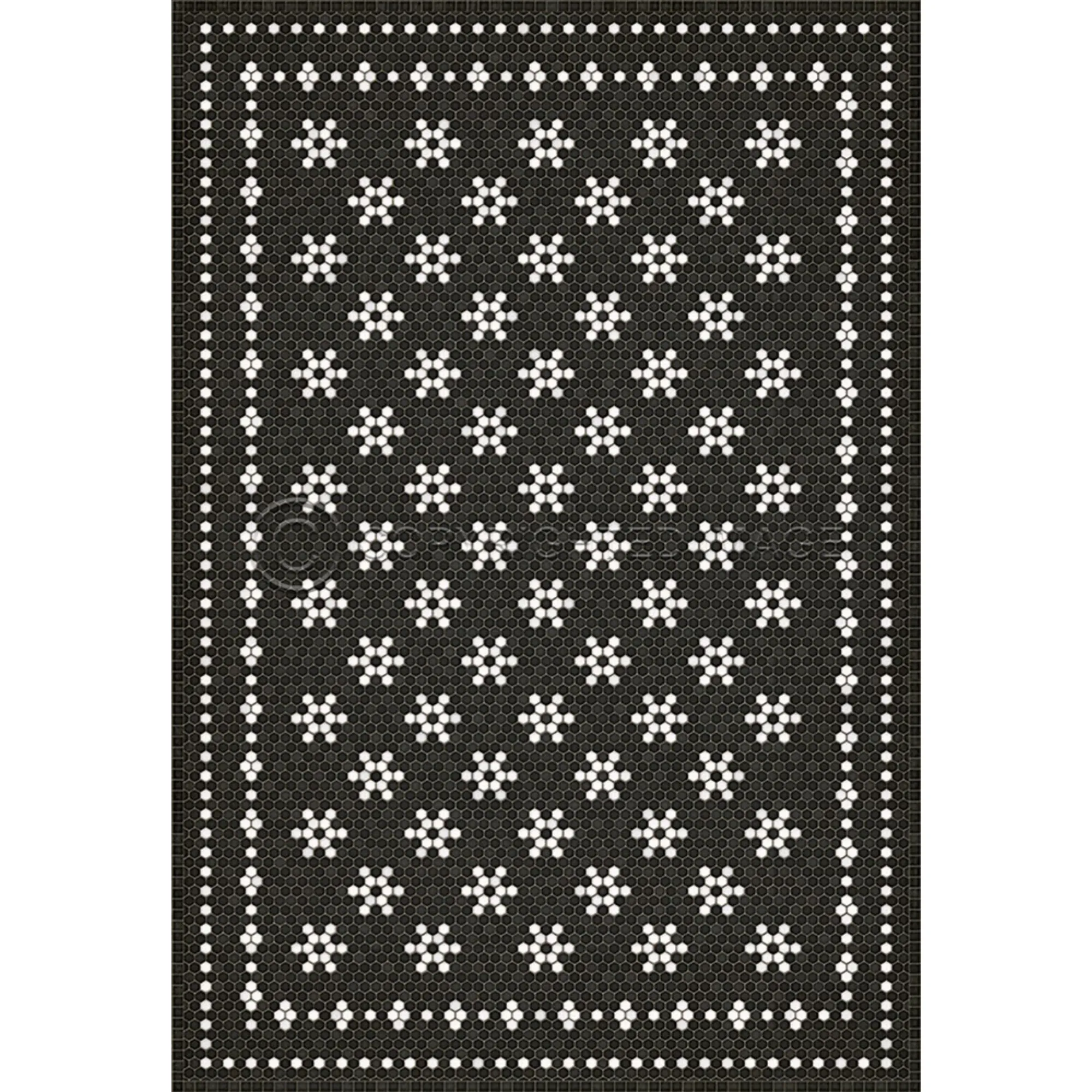 Mosaic B "Belmont Park" Vinyl Floorcloth - Spicher & Co.