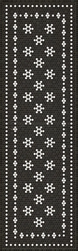 Mosaic B "Belmont Park" Vinyl Floorcloth - Spicher & Co.