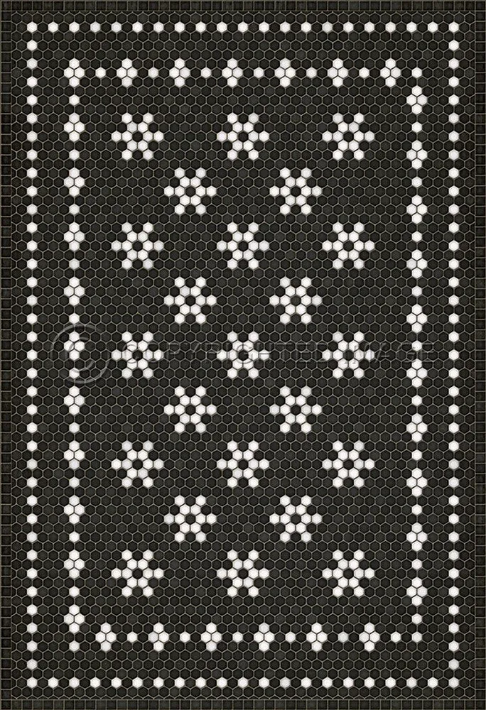 Mosaic B "Belmont Park" Vinyl Floorcloth - Spicher & Co.