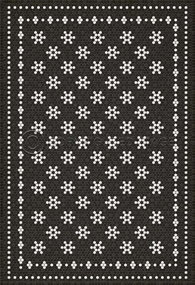 Mosaic B "Belmont Park" Vinyl Floorcloth - Spicher & Co.