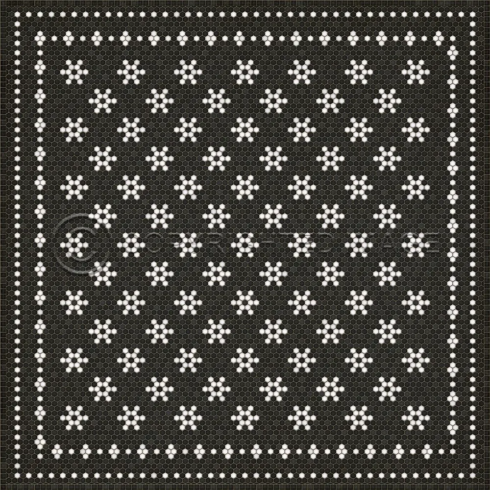 Mosaic B "Belmont Park" Vinyl Floorcloth - Spicher & Co.