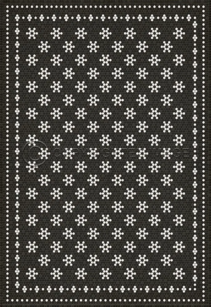 Mosaic B "Belmont Park" Vinyl Floorcloth - Spicher & Co.