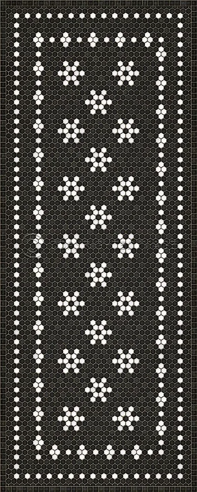 Mosaic B "Belmont Park" Vinyl Floorcloth - Spicher & Co.