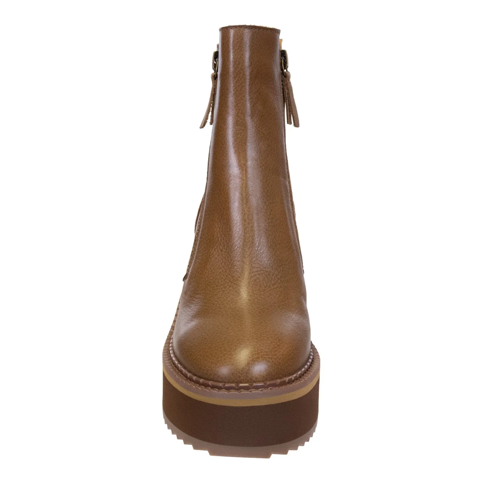 Naked Feet: AVAIL in BROWN Wedge Ankle Boots