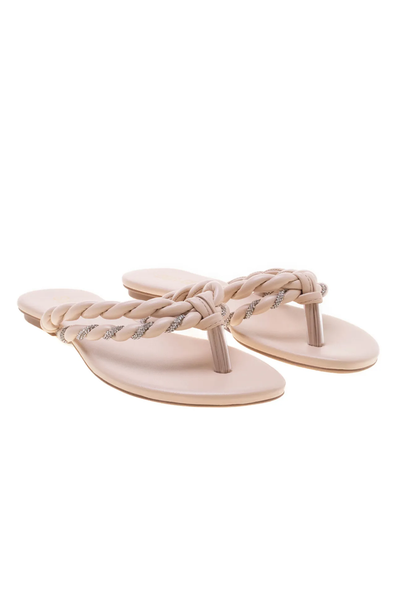 Napa Nude Embellished Slide Sandal