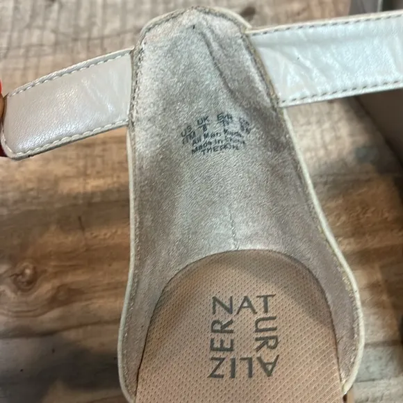 Naturalizer ‘Theron’ platform wedge ankle strap wedge sandal size 11 silver