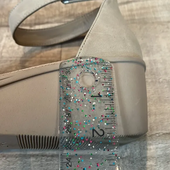 Naturalizer ‘Theron’ platform wedge ankle strap wedge sandal size 11 silver